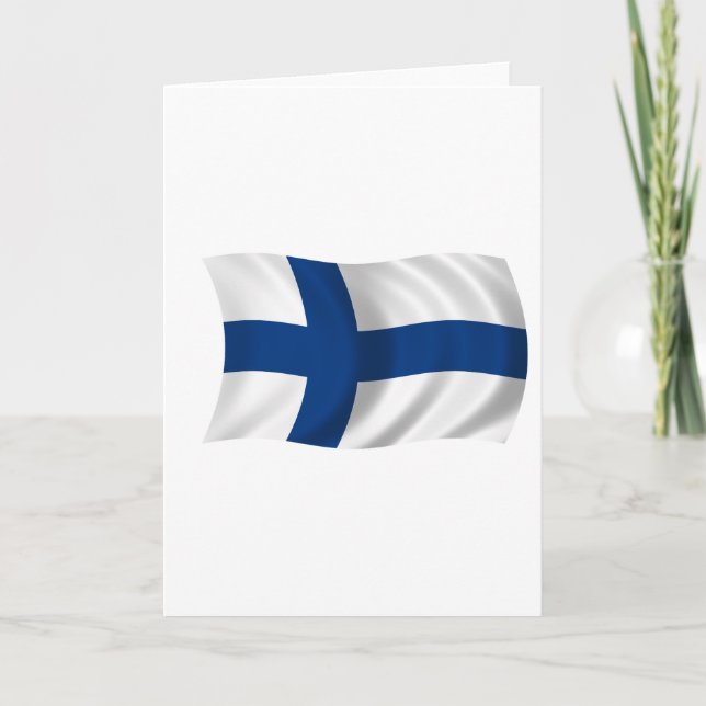 Carte Drapeau de la Finlande (Devant)