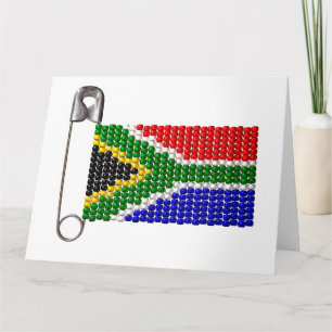 Carte Drapeau de la perle de Zulu en Afrique du Sud