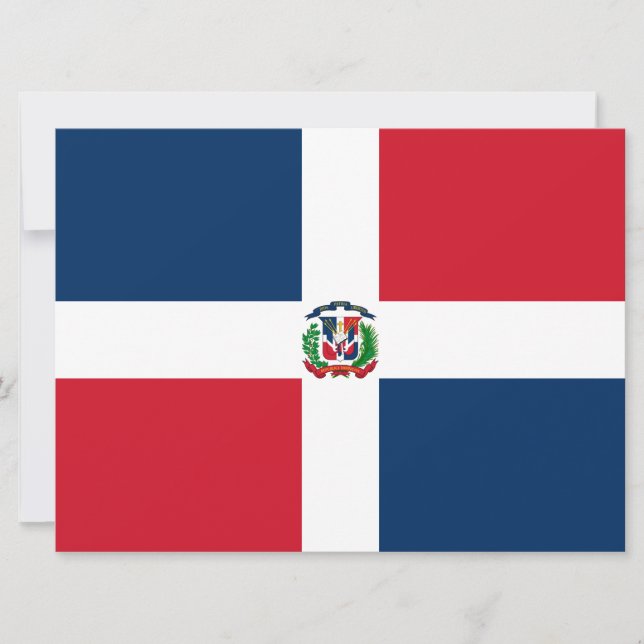 Carte Drapeau de la République dominicaine (Devant)