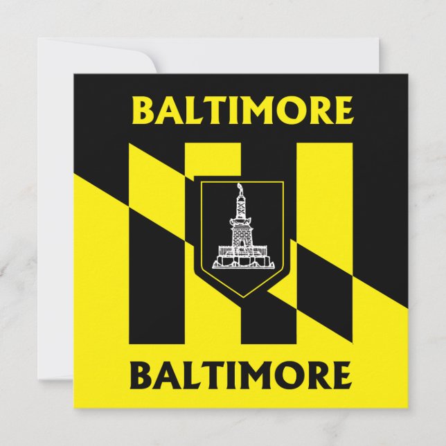 Carte Drapeau de la ville de Baltimore (Devant)