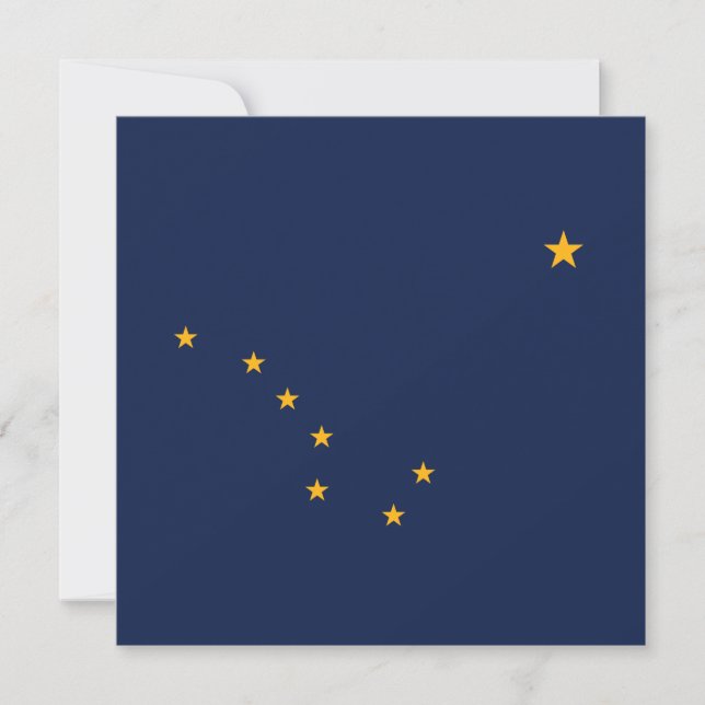 Carte Drapeau de l'Alaska (Devant)