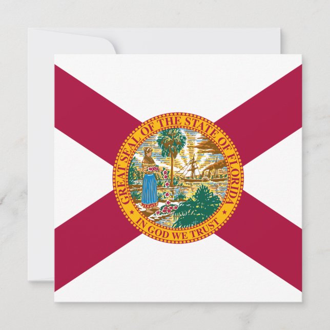 Carte Drapeau de l'État de Floride (Devant)