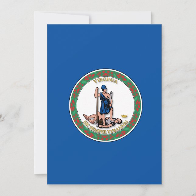 Carte Drapeau de l'État de Virginie (Devant)