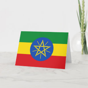 Carte Drapeau de l'Éthiopie