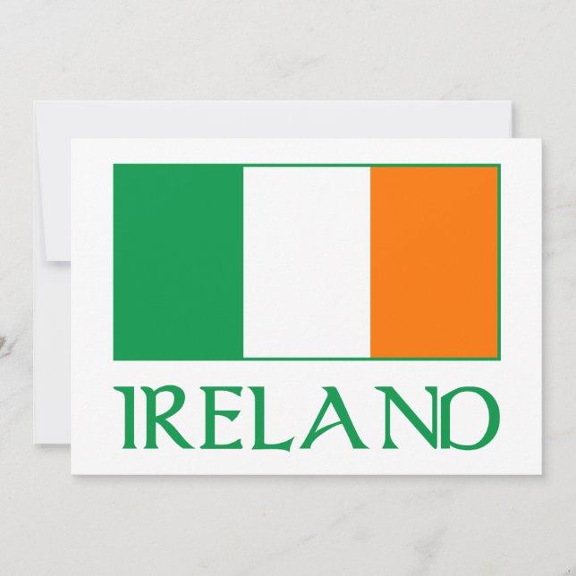 Carte Drapeau de l'Irlande (Devant)