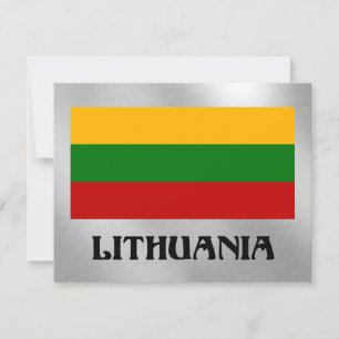 Carte Drapeau de Lituanie (étiqueté)