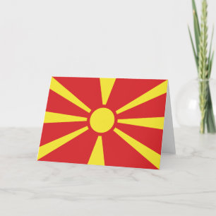 Carte Drapeau de Macédoine du Nord