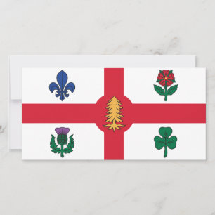 Carte Drapeau de Montréal (Québec, Canada)