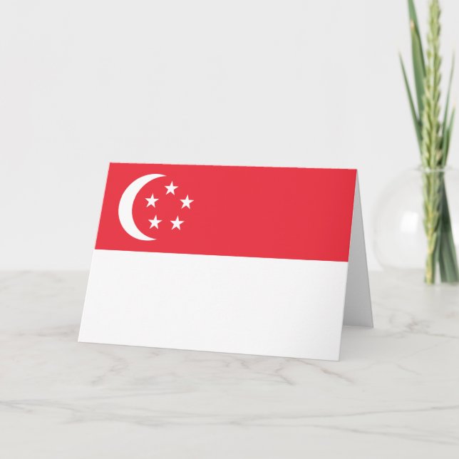 Carte Drapeau de Singapour (Devant)