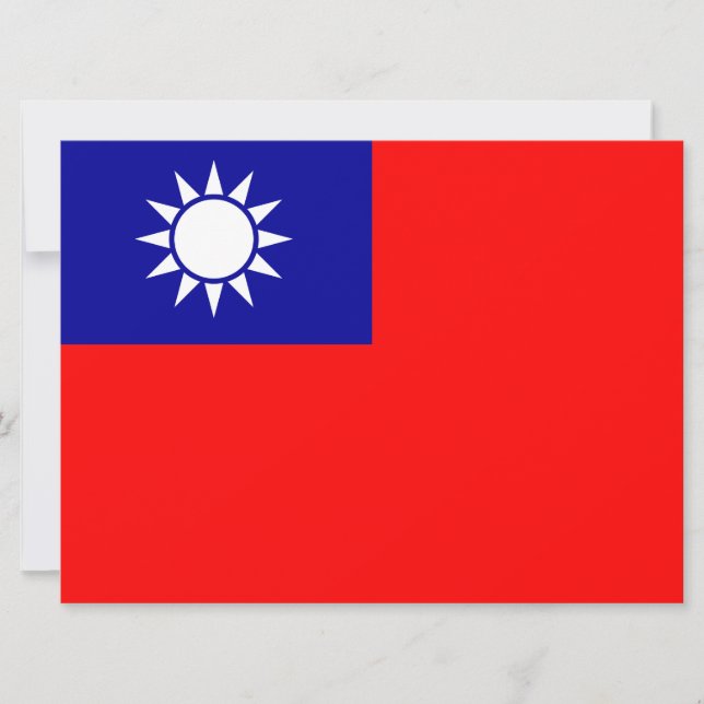 Carte Drapeau de Taïwan (Devant)
