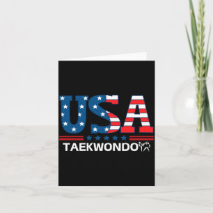 Carte Drapeau des États-Unis Hommes Taekwondo Usa Équipe