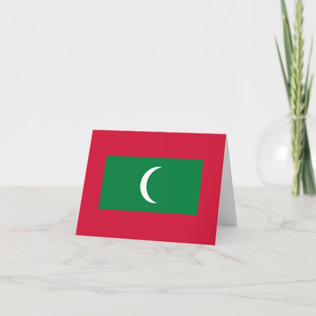 Carte Drapeau des Maldives (Devant)