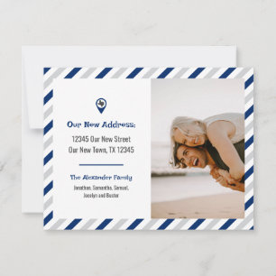 Carte Drapeau d'État bleu Nous avons déplacé Striped Mov