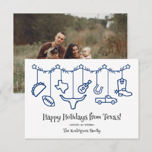 Carte Drapeau d'État Bleu Texas Holiday Icônes de pendai