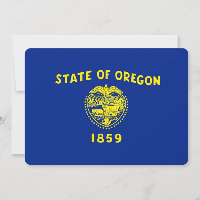 Carte Drapeau d'État de l'Oregon (Devant)