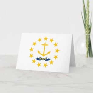 Carte Drapeau d'État de Rhode Island