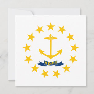 Carte Drapeau d'État de Rhode Island