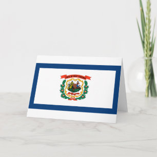 Carte Drapeau d'État de Virginie-Occidentale