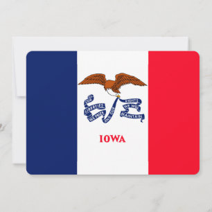 Carte Drapeau d'État Iowa