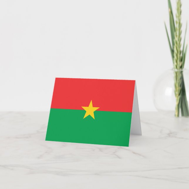Carte Drapeau du Burkina Faso (Devant)