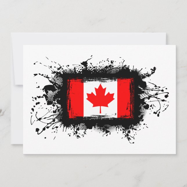 Carte Drapeau du Canada (Devant)