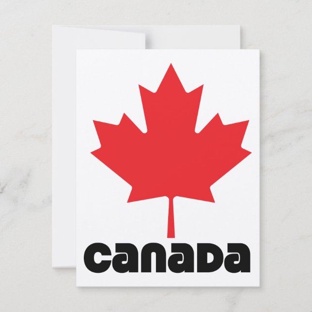Carte Drapeau du Canada (Devant)