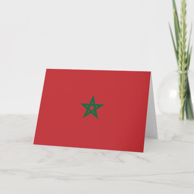 Carte Drapeau du Maroc (Devant)