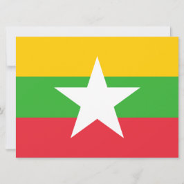 Carte Drapeau du Myanmar (Birmanie)