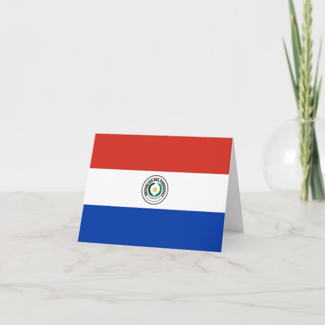 Carte Drapeau du Paraguay (Paraguay) (Devant)