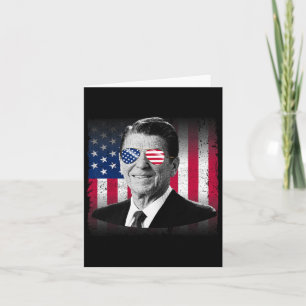 Carte Drapeau du président Reagan Usa Patriotique améric