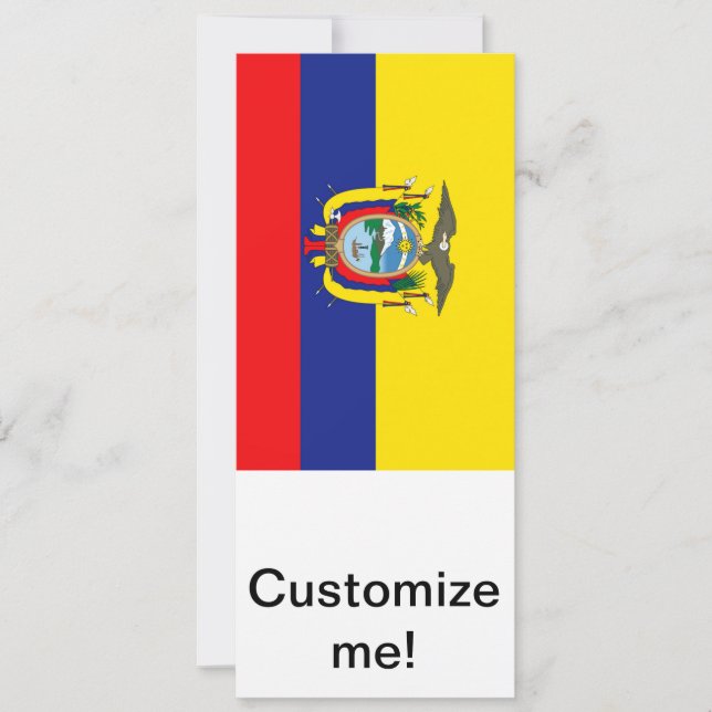 Carte Drapeau équatorien (Devant)