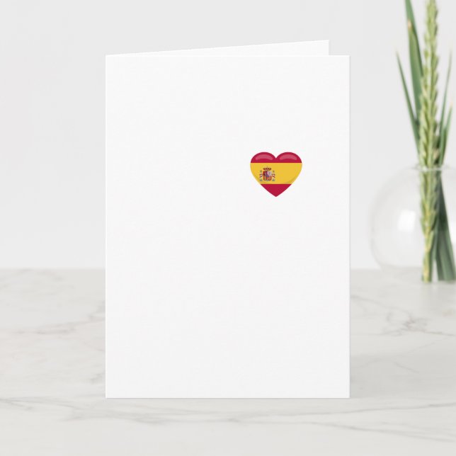 Carte Drapeau espagnol Coeur mignon Espagne Cadeau pour  (Devant)