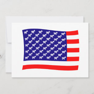 Carte Drapeau étoilé et rayé des démocrates