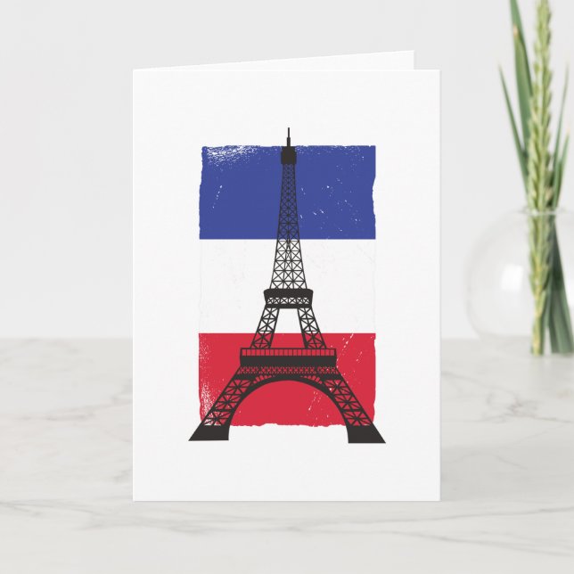 Carte Drapeau français France (Devant)