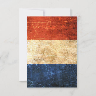 Carte Drapeau français Vintage rayé et usé