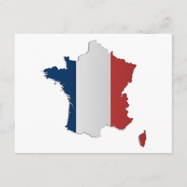 Carte Drapeau France (Devant)