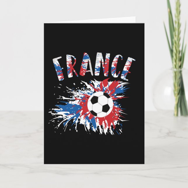 Carte Drapeau France de balle de football (Devant)
