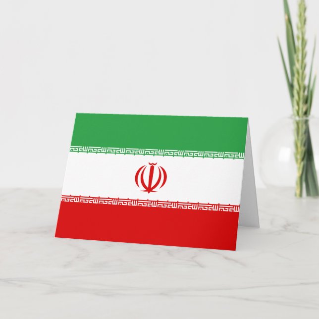 Carte Drapeau iranien (Iran) (Persan) (Devant)