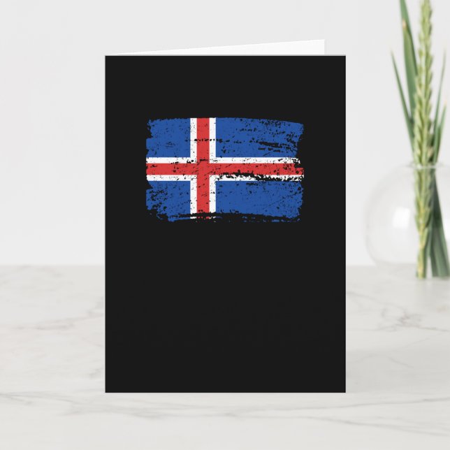 Carte Drapeau Islande (Devant)