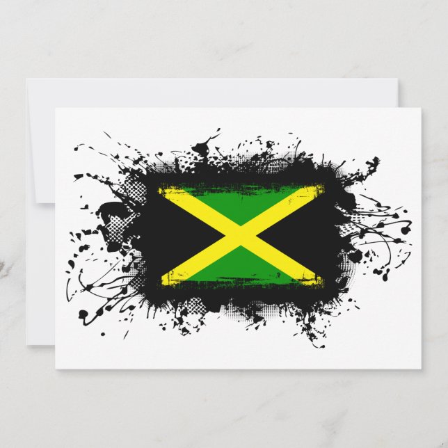 Carte Drapeau Jamaïque (Devant)