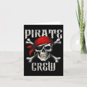 Carte Drapeau Jolly Roger et crâne à crisscross d'équipa