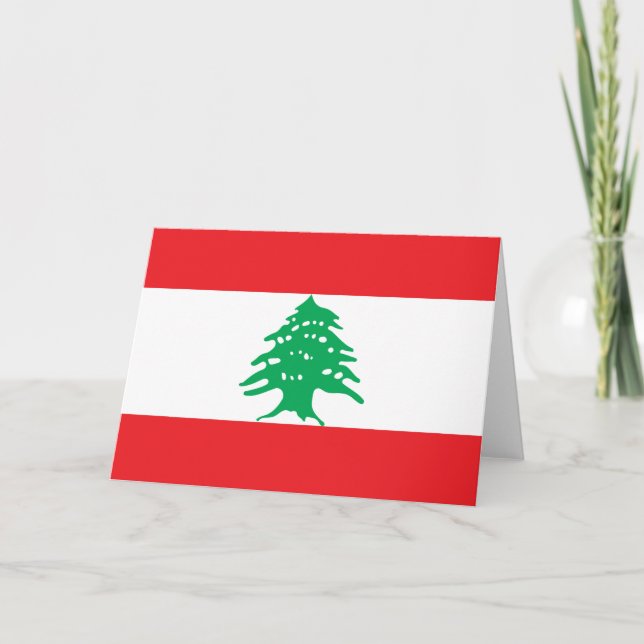 Carte Drapeau libanais (Drapeau libanais) (Devant)