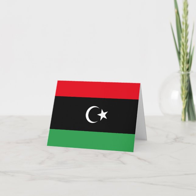 Carte Drapeau libyen (Devant)