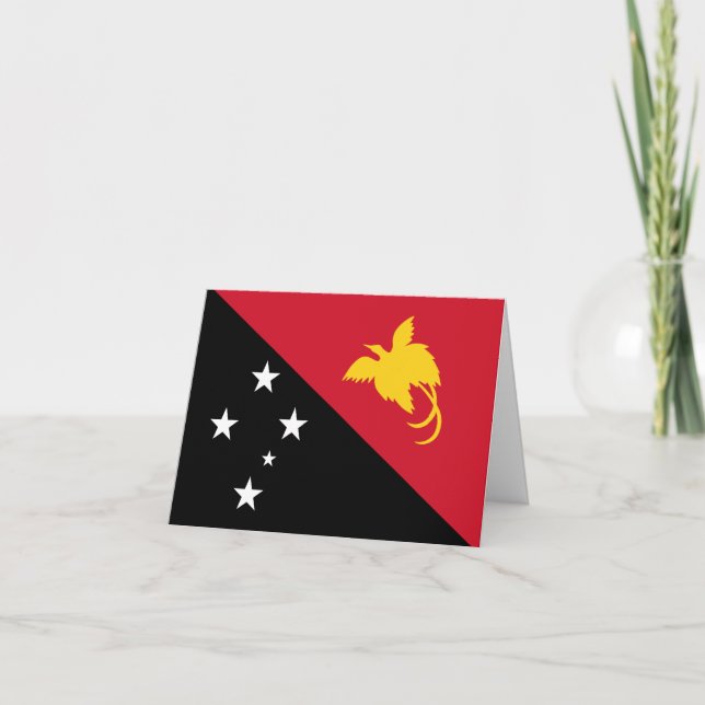 Carte Drapeau Papouasie-Nouvelle-Guinée (Devant)