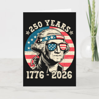 Carte Drapeau patriotique américain 250e anniversaire Ét