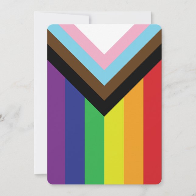 Carte Drapeau progressiste LGBTQIA (Devant)