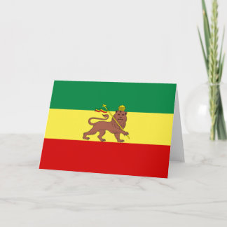 Carte Drapeau rastafarien (Rastafarianisme) (Rasta)