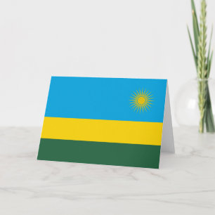 Carte Drapeau rwandais (Rwanda) (Pays africain)