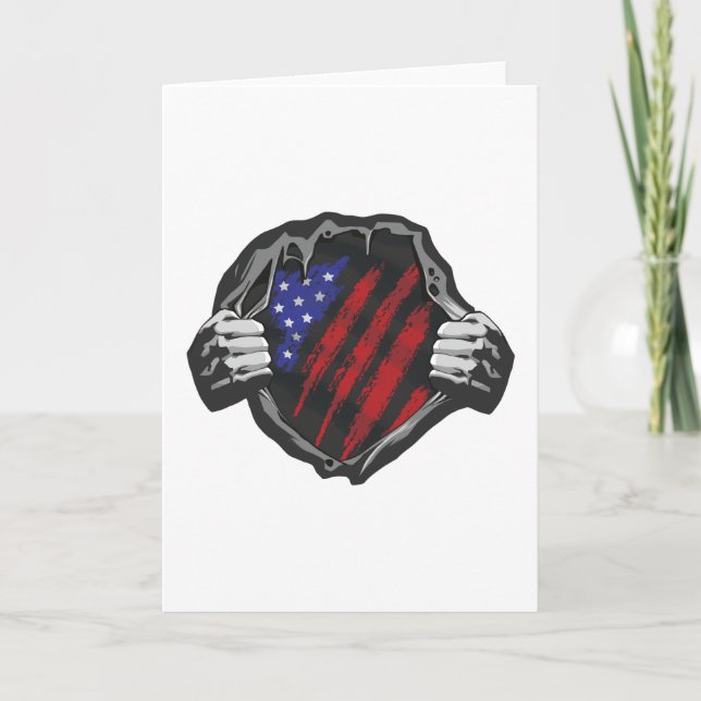Carte Drapeau superhero USA (Devant)