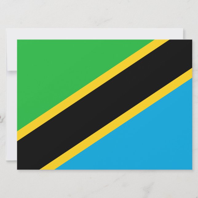Carte Drapeau tanzanien (Devant)